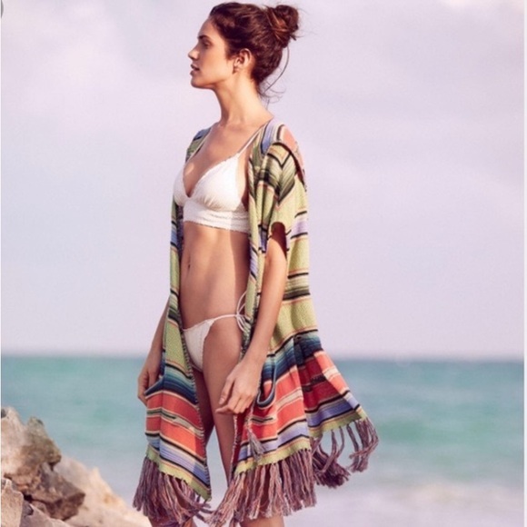 Anthropologie Moth Calexico Hooded Striped Poncho - Picture 9 of 9